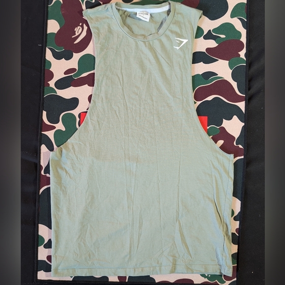 Gymshark Other - Gymshark Green Logo Tank Top Sleeveless Crew Neck Cotton Blend Mens L